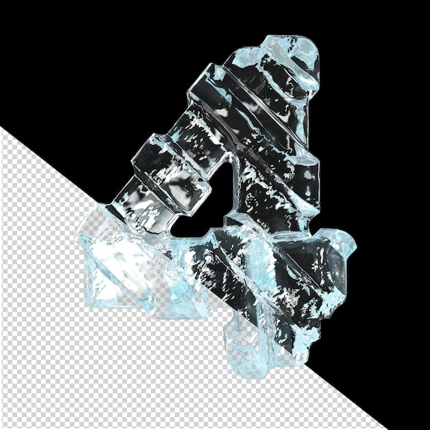 Ice symbol with diagonal thick straps number 4