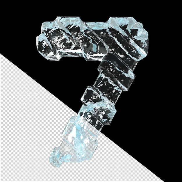 Ice symbol with diagonal thick straps number 7