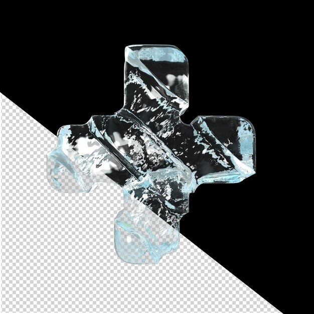 Ice symbol with diagonal thick straps