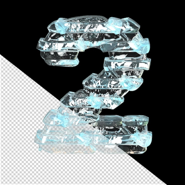 Ice symbol with horizontal blocks number 2