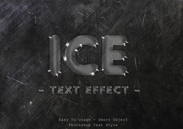 Ice text style effect