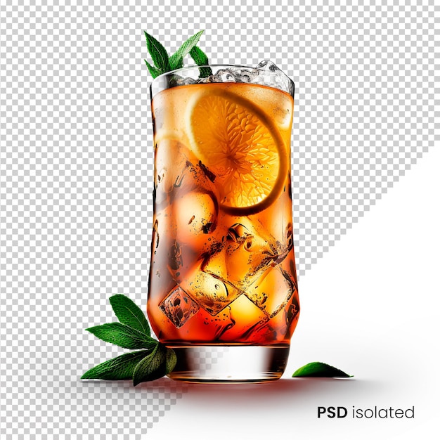 iced tea isolated on transparent background