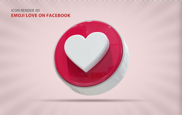 Icon 3d love 3d Rendering Concept 