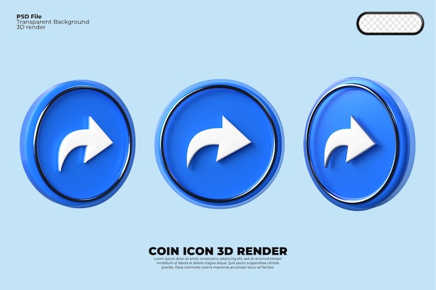 icon 3d social media rendering transparent forward icon