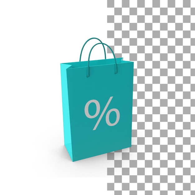 Icon bag sale 3d render Premium Psd