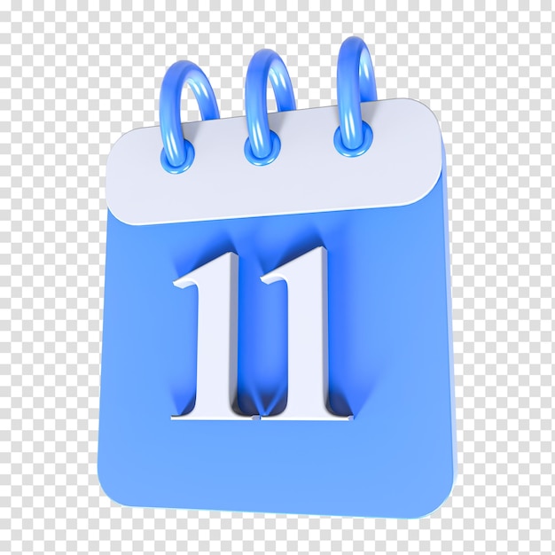 icon calendar number 3d rendering