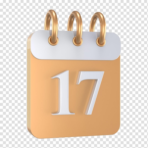 icon calendar number 3d rendering