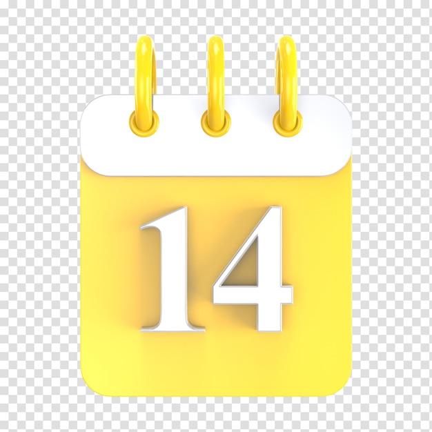 icon calendar number 3d rendering