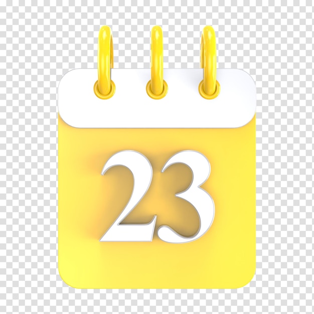 icon calendar number 3d rendering