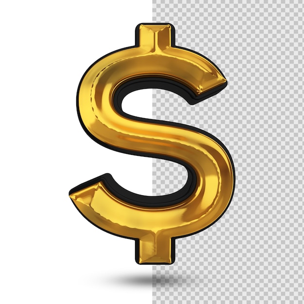 icon dollar 3d rendering