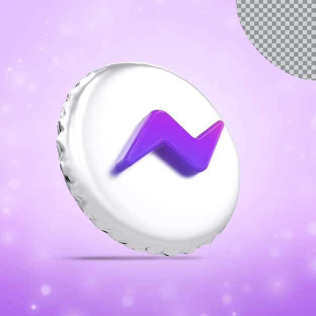 icon messenger 3d social media icons logos in modern style