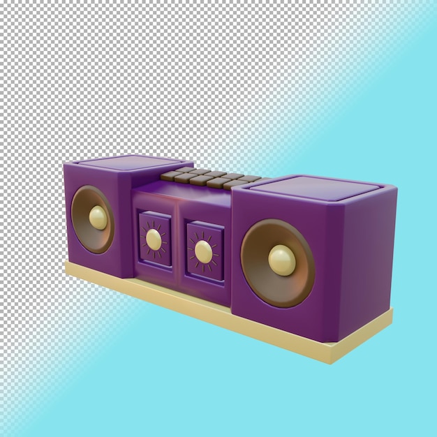 icon tape speaker in 3d render