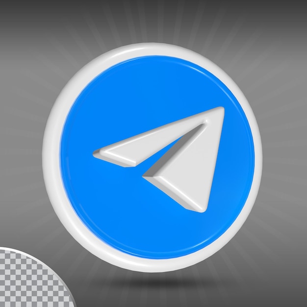 icon telegram logo in modern style circle