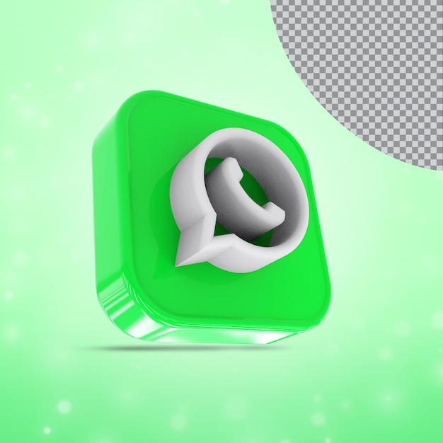 icon whatsapp 3d social media icons logo collection in modern style color