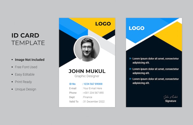 Id Card Design Template