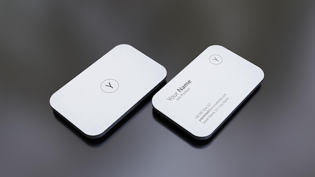 ID Card glossy mockup elegant stationery for presentation logo