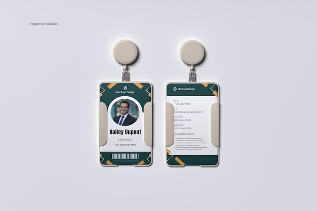 Id Card Holder Mockup