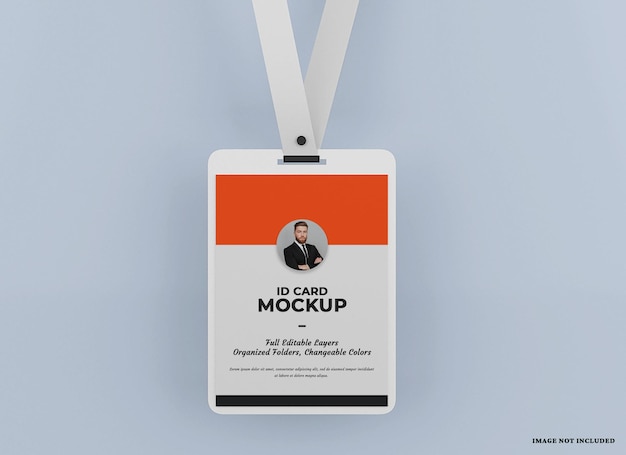 id card mockup isolated design