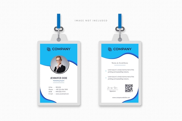 Identity Card Corporate Identity Employee and Abstract id cards template concept