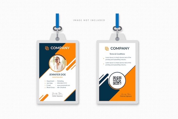 Identity Card Corporate Identity Employee and Abstract id cards template concept