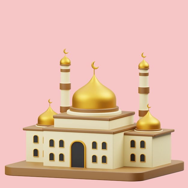 PSD idul adha 3d icon element