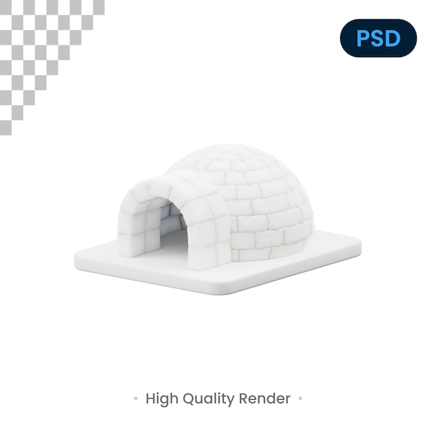 Igloo 3D Icon Premium Psd