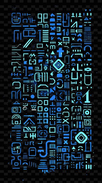 PSD illuminated neon hieroglyphs glitched hieroglyph texture mat y2k texture shape background decor art