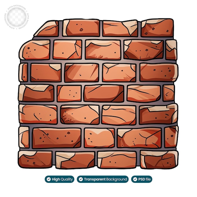 PSD illustrated design celebrating the timeless beauty of bricks