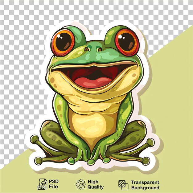 Illustrated Frog Sticker with Cartoon Appeal