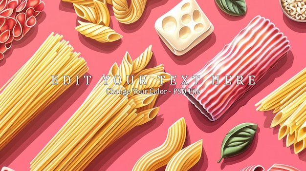 PSD illustrated pasta