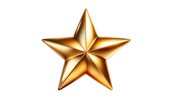 Illustration of 3d gold star