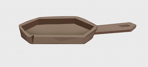 Illustration of casual style frying pan without a background