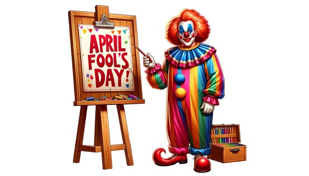 Illustration of clown for april fools day