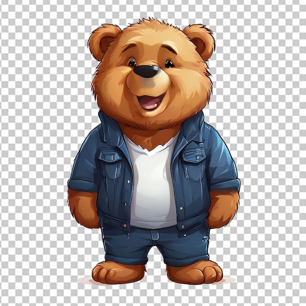 PSD illustration of a cute bear