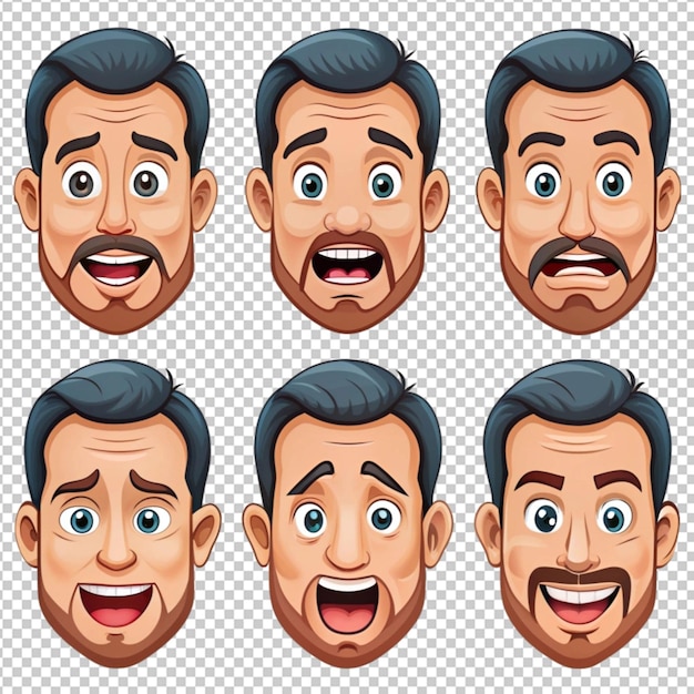 PSD illustration of different expressions