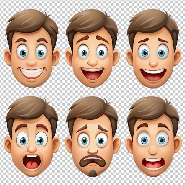 PSD illustration of different expressions