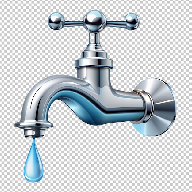 PSD illustration of faucets and water drops