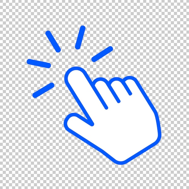 illustration finger hand cursor icon for click symbol facebook