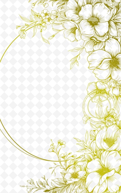 the illustration of flowers on a white background