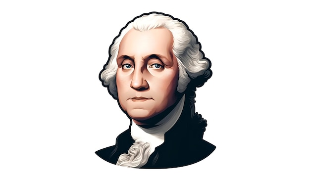 PSD illustration of george washington portrait