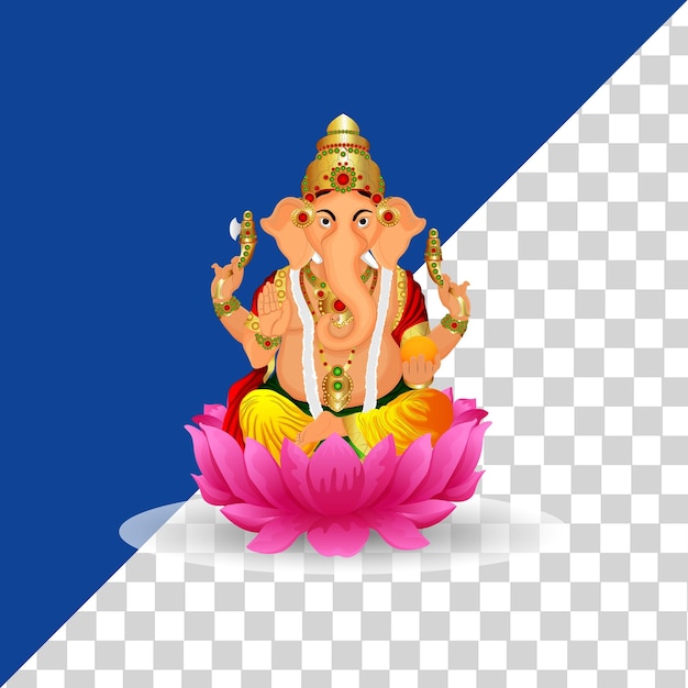 Illustration of lord Ganesh PNG