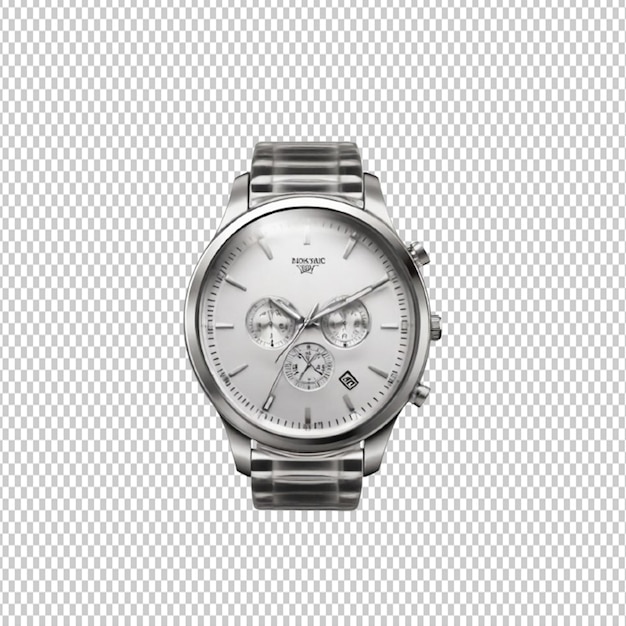 An illustration of a modern wrist watch isolated on a transparent background