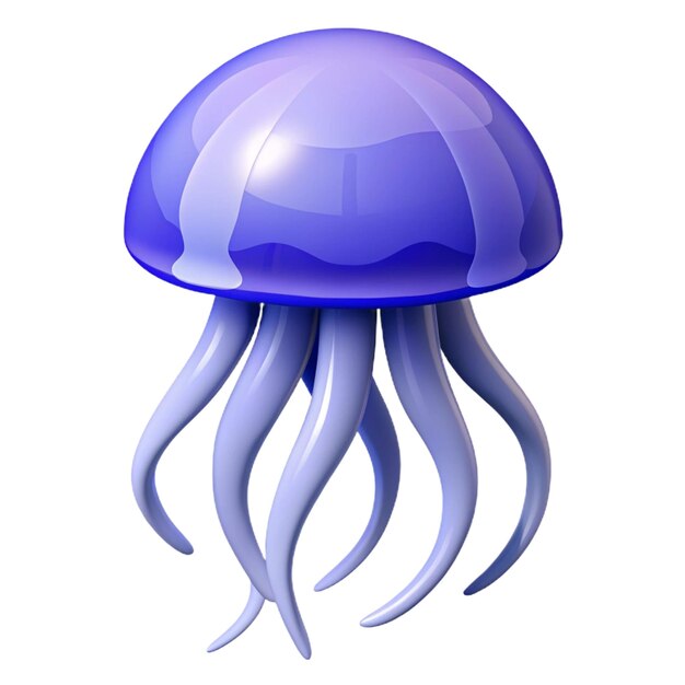 an illustration of a purple jellyfish with a purple top