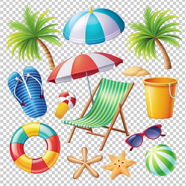 PSD illustration of summer and beach object