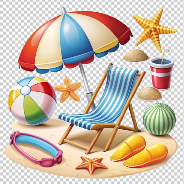 PSD illustration of summer and beach object