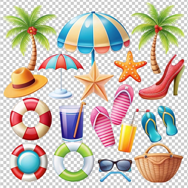 PSD illustration of summer and beach object