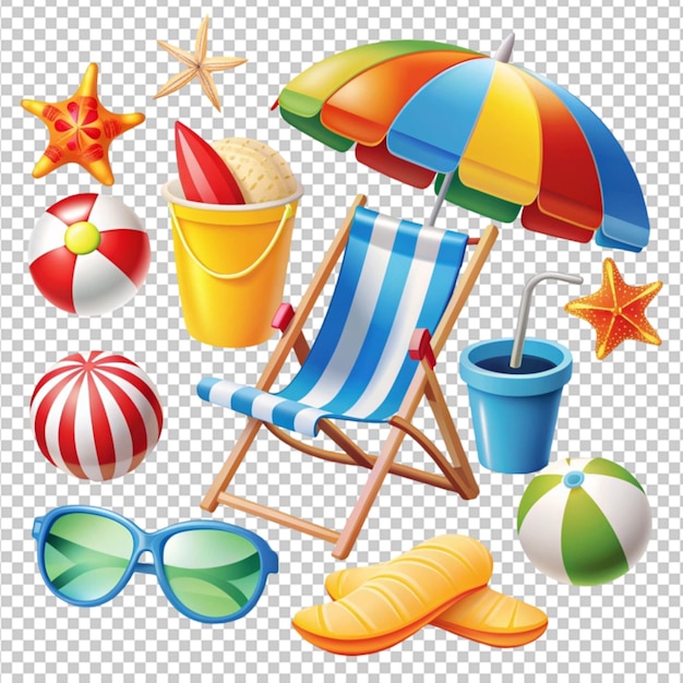 PSD illustration of summer and beach object