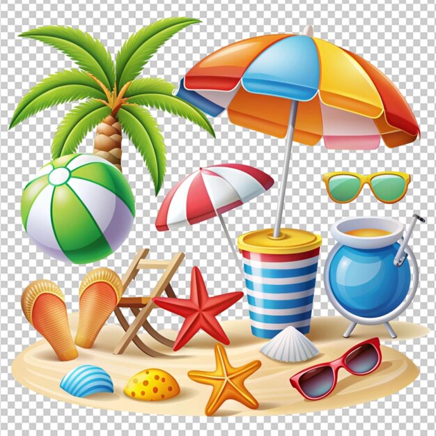 PSD illustration of summer and beach object