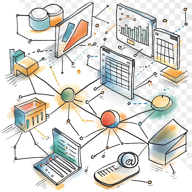 PSD illustration of website metrics analysis diagram