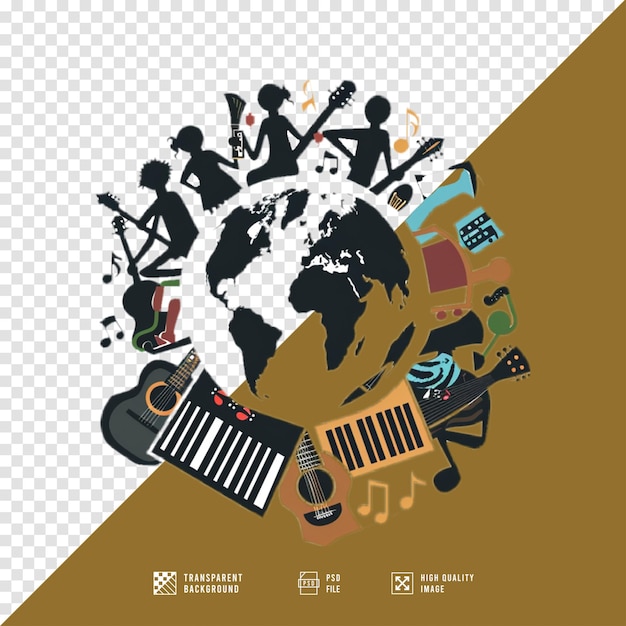 illustration for world music day celebration